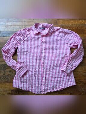 Paul Jones Pink Gingham Men's Dress Shirt